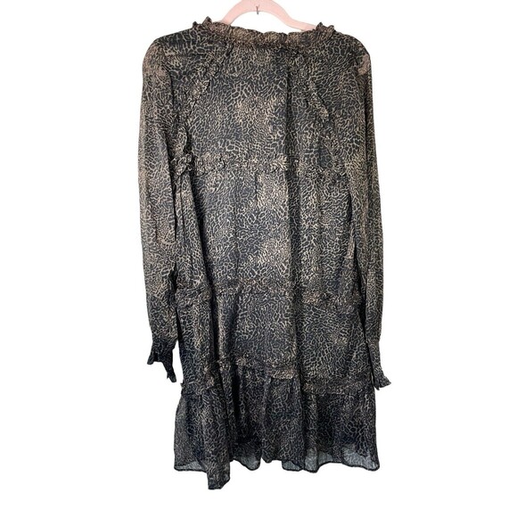 NWT Walter Baker Nala Gabriella Dress Leopard Animal Print Tiered Ruffle Large - Picture 4 of 11